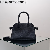 [켄달공장] 더 로우 마고 10 레더 백 블랙 실버 25.5*18*19cm 리치무늬 