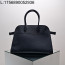 [켄달공장] 더 로우 마고 15 레더 백 블랙 실버 38*28*23cm 리치무늬