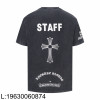 [잔디집2] 크롬하츠 STAFF 십자가 워싱 반팔티 차콜