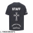 [잔디집2] 크롬하츠 STAFF 십자가 워싱 반팔티 차콜