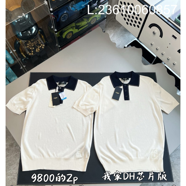 V공장 펜디 폴로 셔츠 화이트 칼...