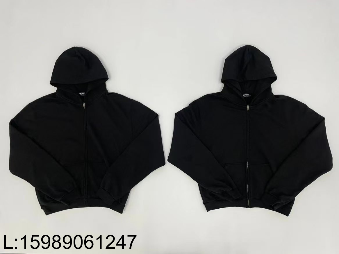 [사탄 셀러] 발렌시아가 뒷면 모노그램 패치 베이직 후드집업 블랙 웨이디안 주소