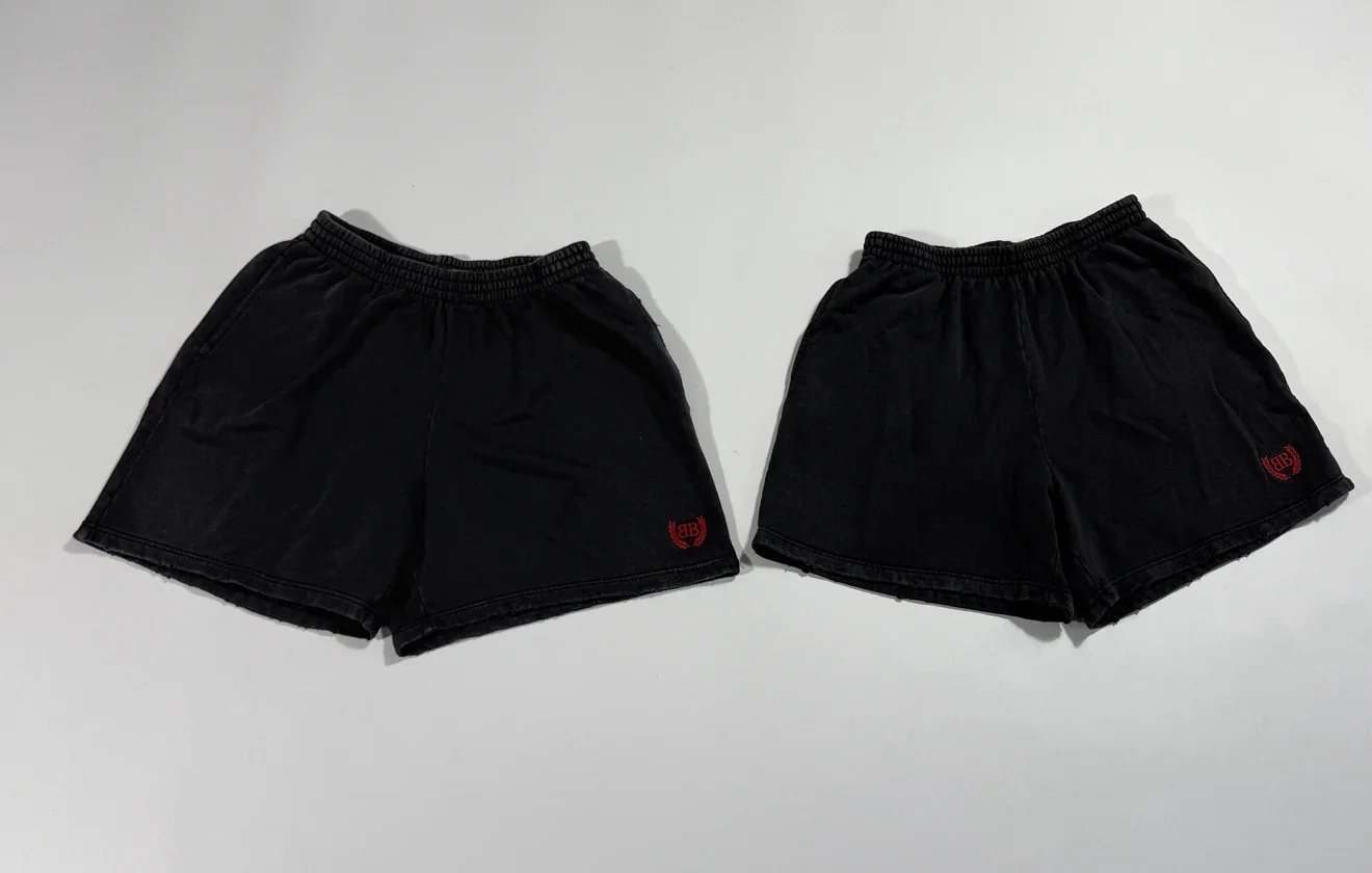 [꼬부기셀러] 발렌시아가 Balenciaga 25FW 피그먼트 워싱 아키타입 기모 3D입체 단가라 쇼츠