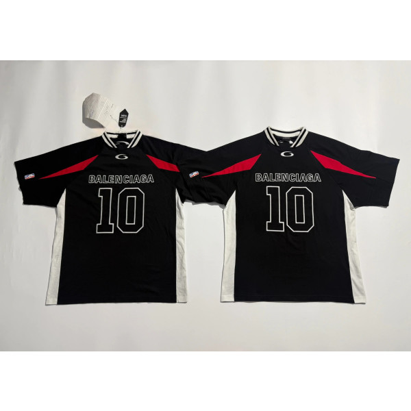 [꼬부기셀러] Balenciaga 발렌시아가 26SS NBA 블랙 레드 데콘 재구성 반팔 티셔츠