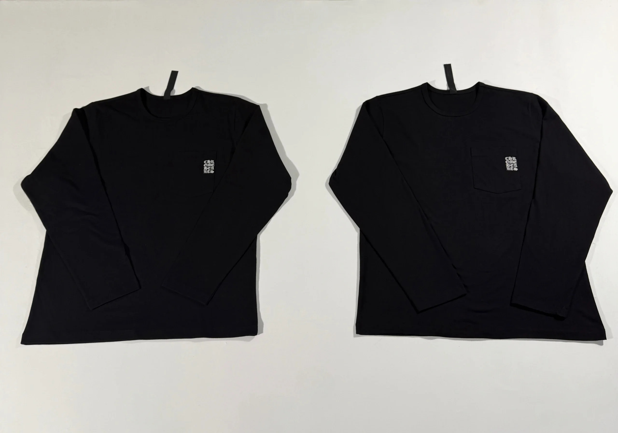 [꼬부기셀러] Chrome Hearts 크롬하츠 고딕刺繍 포켓 긴팔 티셔츠