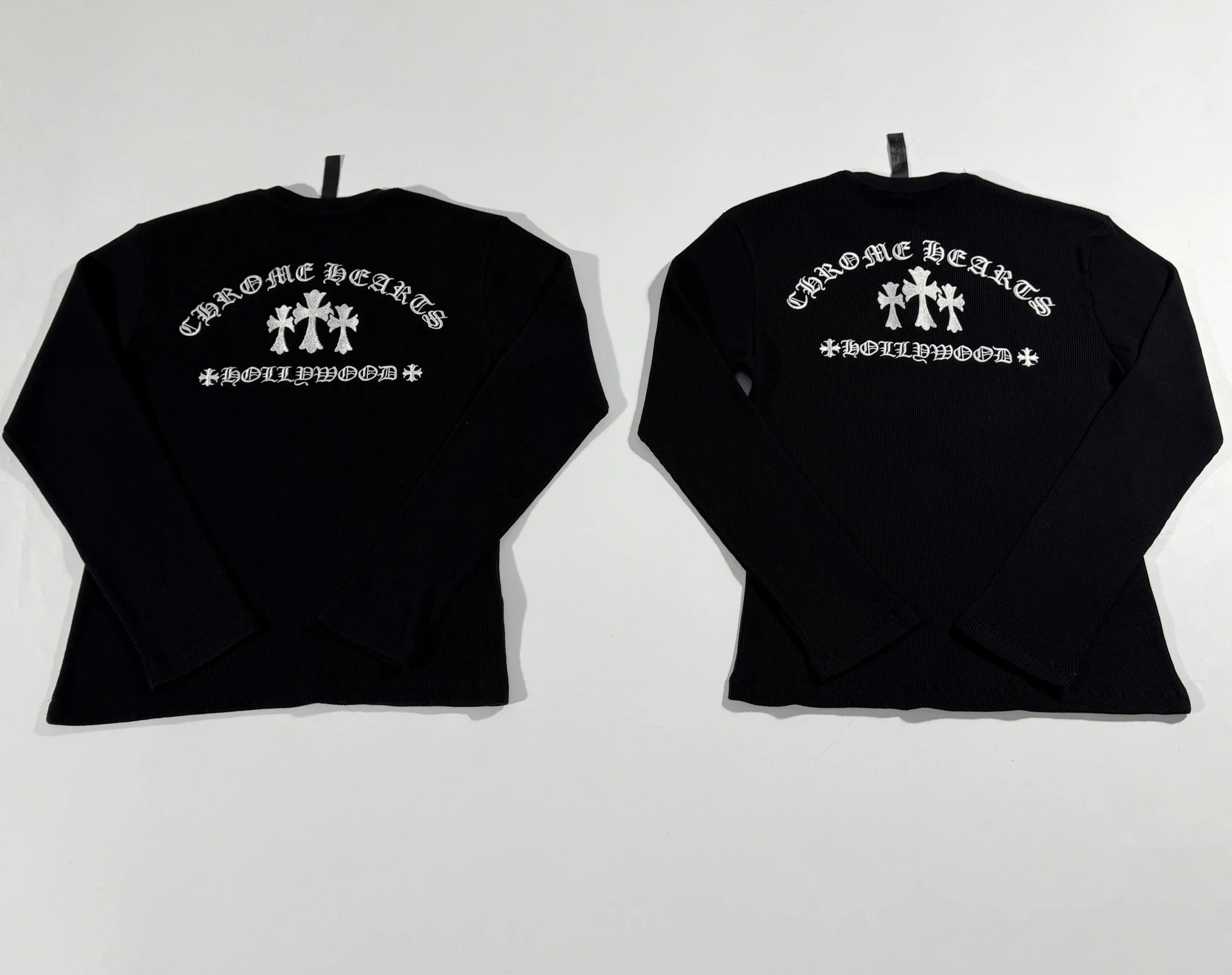 [꼬부기셀러] Chrome Hearts 크롬하츠 와플 헨리넥 블랙 긴팔 티셔츠