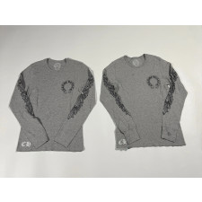 [꼬부기셀러] Chrome Hearts 크롬하츠 와플 패턴 베이직 롱슬리브 티셔츠