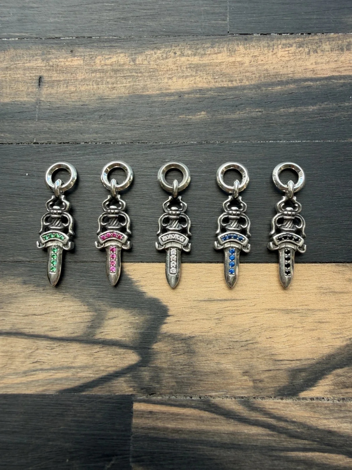 [auk 셀러] Chrome Hearts 크롬하츠 실버 모이사나이트 소드 펜던트
