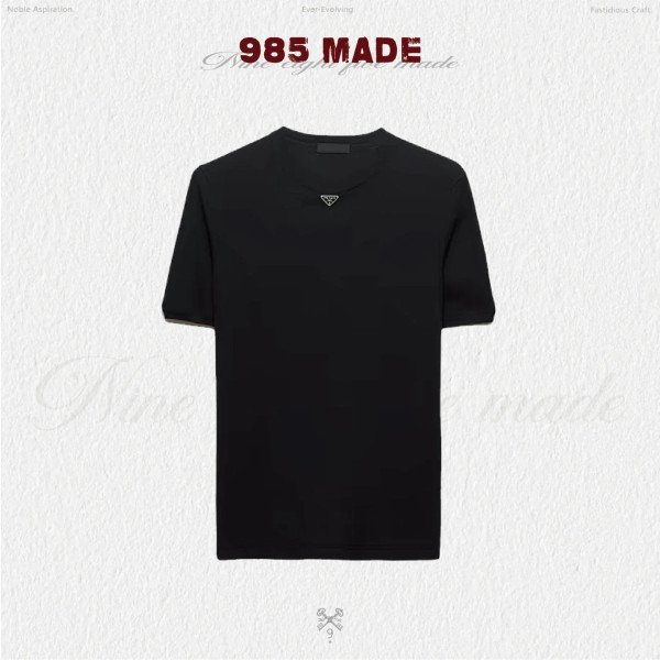 [985셀러] Prada (추정, Pra 26SS 언급) Prada 프라다 26SS 와플 조직 반팔 티셔츠