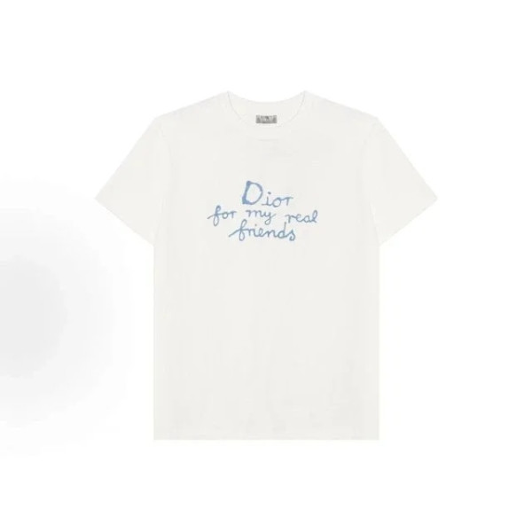 [크리스셀러] Dior 디올 25ss 자수 레터링 화이트 반팔 티셔츠