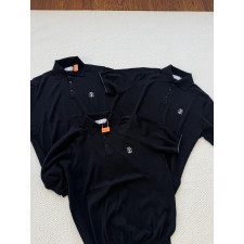 [985셀러] Brunello Cucinelli 브루넬로 쿠치넬리 블랙 자수 포인트 코튼 폴로 셔츠