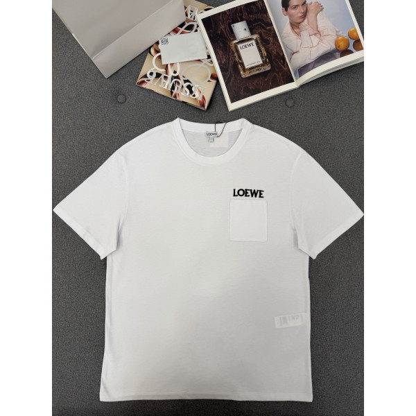 TJ공장 로에베 코튼 포켓 자수 티셔츠