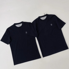 [콜라셀러] Brunello Cucinelli 브루넬로 쿠치넬리 실크광택 하이카운트 코튼 로고 반팔 티셔츠